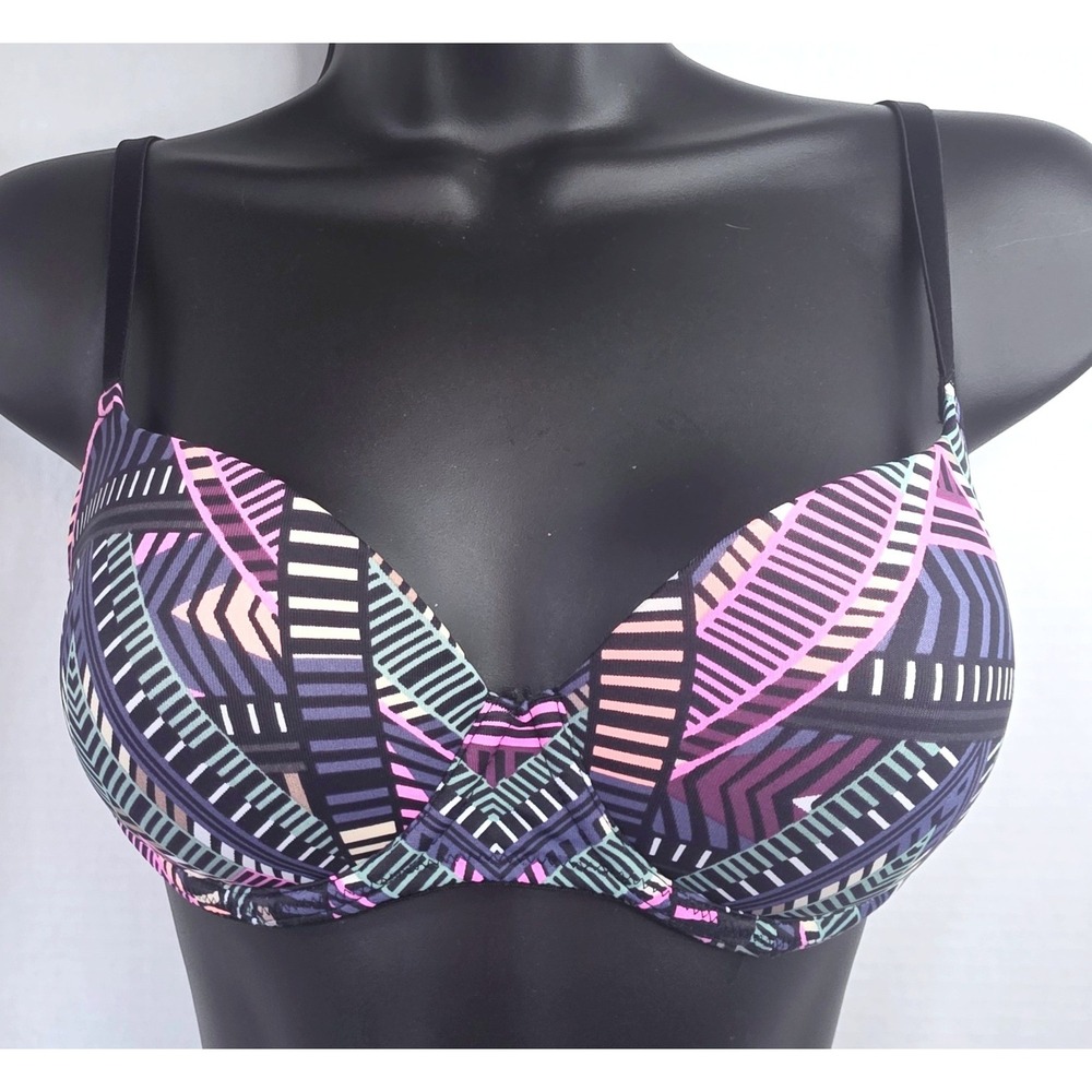 Victoria's Secret PINK Wear Everywhere Lightly Lined Bra 32C Geometric Tribal